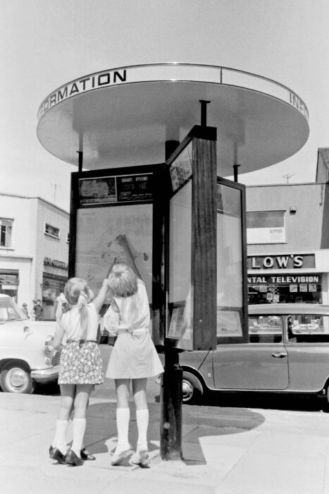 Information Stand, Queensway, Bletchley August 1971