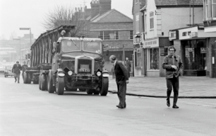 Lorry on Queensway, 23 January 1972