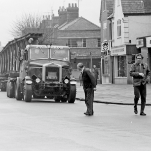 Lorry on Queensway, 23 January 1972