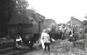 At Newport Pagnell on Nobby's last day