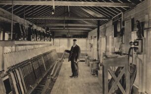 Signal man Joseph Dimmock in Signal box
