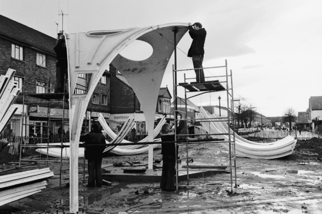 Construction of Bletchley covered market, undated