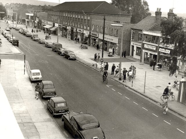 Queensway (Bletchley Road) viewed from the Co-Op, 1965