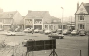Queensway pedestrian access to Bletchley cattle market, 1972