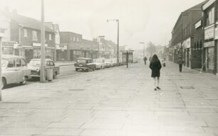 Queensway Bletchley looking north, 1972