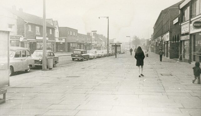 Queensway Bletchley looking north, 1972