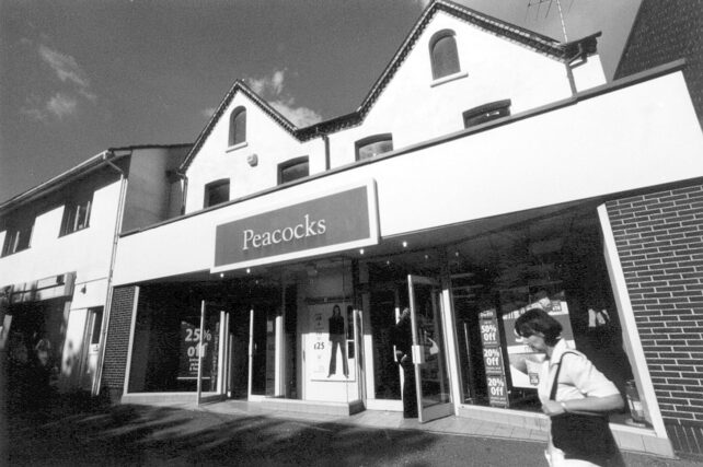 Preacocks clothing shop, Queensway, Bletchley 10 September 2002