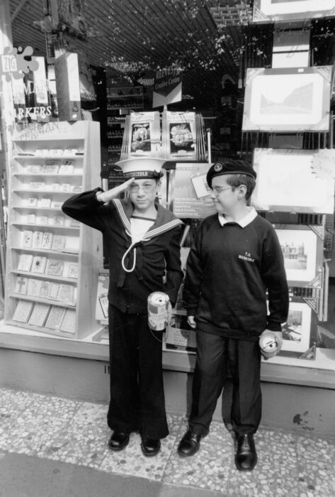 Naval cadets from TS Invincible collecting on Queensway, 2002