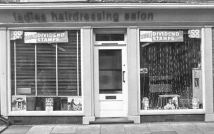 Facade of Co-Op Ladies Hairdressing salon, undated