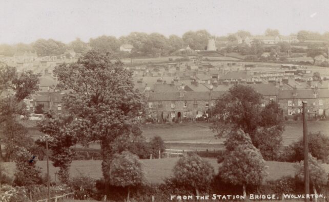 The windmill viewed from Station Road bridge Wolverton- undated | Baz Green