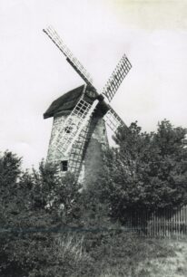 The windmill showing repairs made by Wolverton UDC