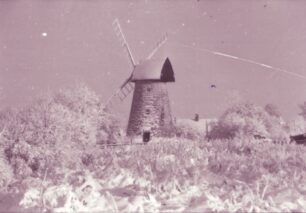 The windmill in the snow