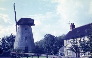 The windmill and Mill Lane cottages 1970