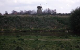 The windmill viewed from across the Grand Union Canal 1970
