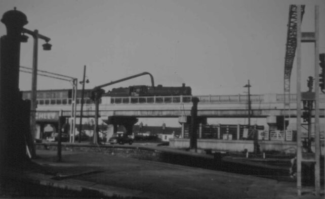 Train passing over completed flyover