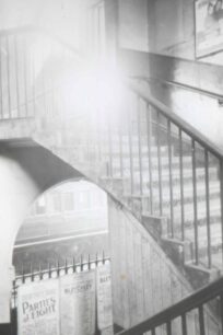 Stairs up to overbridge
