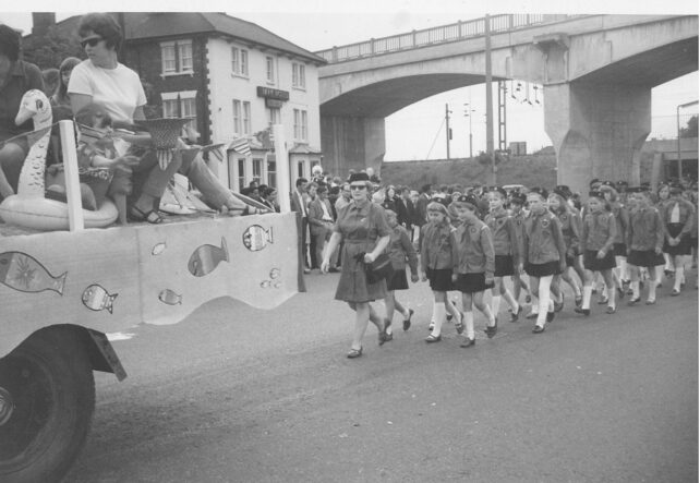Girl Guides in carnival parade, undated