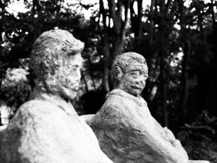 Sculpture 'The Ancestors' in The Secret Garden