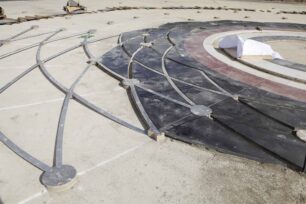 Laying out metal strips