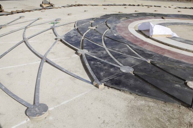 Laying out metal strips