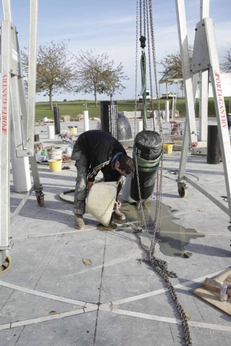 Installing pillars