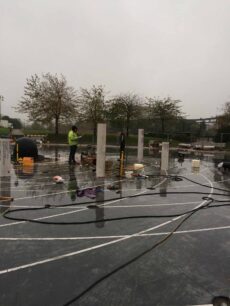 Installation of pillars