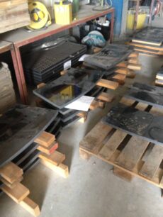 Black tiles in storage