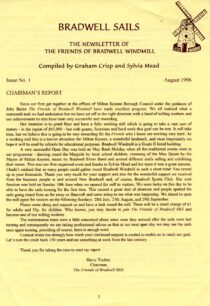 Bradwell Sails newsletter issue 1