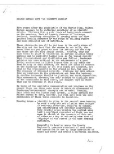 Milton Keynes is suffering an identity crisis': Neil Higson's report of 1975 (6 pages).