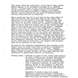 Milton Keynes is suffering an identity crisis': Neil Higson's report of 1975 (6 pages). | Neil Higson