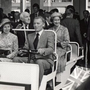 Three photographs of the Queen's Visit to the Shopping Centreon 29 June 1979.