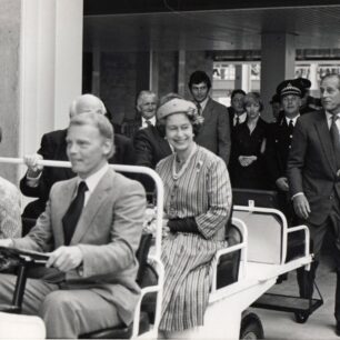 Three photographs of the Queen's Visit to the Shopping Centreon 29 June 1979.