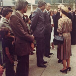 Three photographs of the Queen's Visit to the Shopping Centreon 29 June 1979.