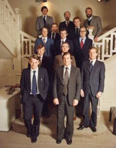 Photograph of members of the Executive Management Committee (EMC) of the Milton Keynes Development Corporation